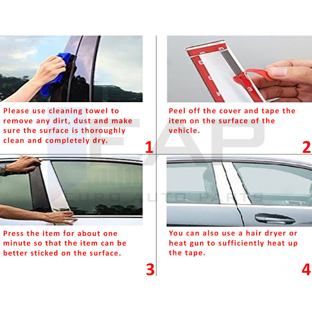 Door Post Set - 6 Pcs - Stainless Steel