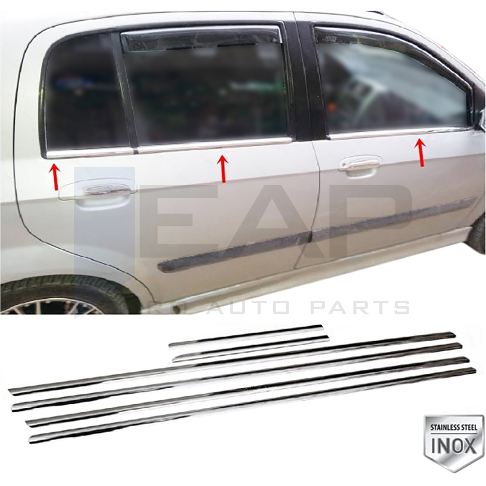 Window Frame Garnish - 6 Pcs - Stainless Steel