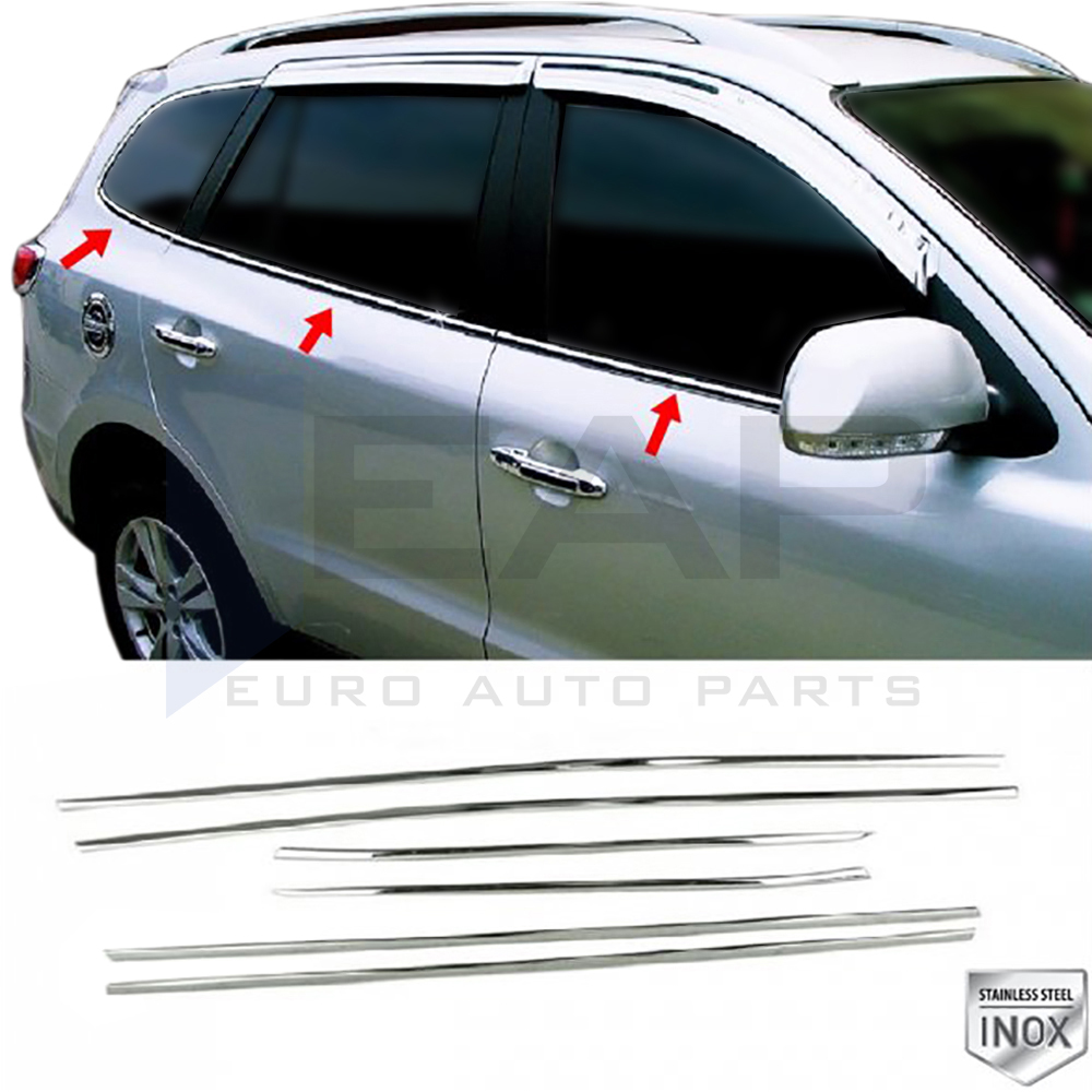 Window Frame Garnish - 6 Pcs - Stainless Steel